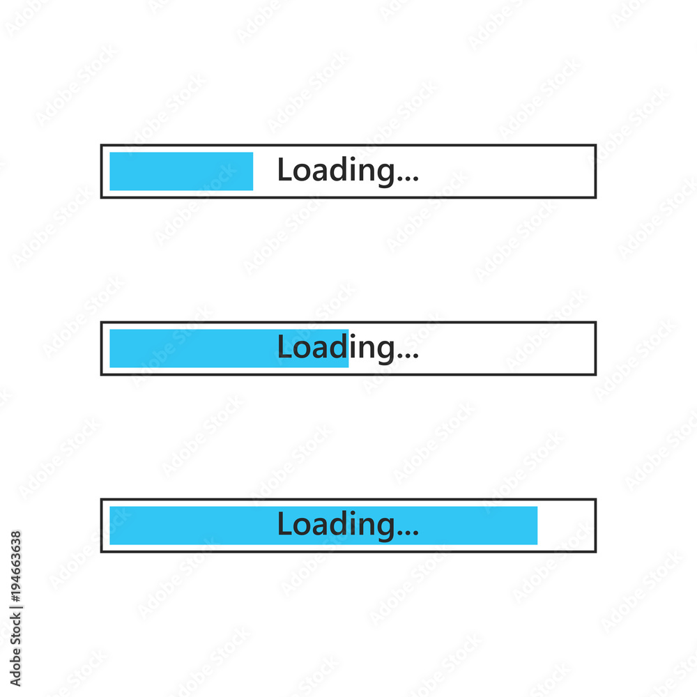 Loading bar icons. Vector illustration Loading bar icons. Vector illustration