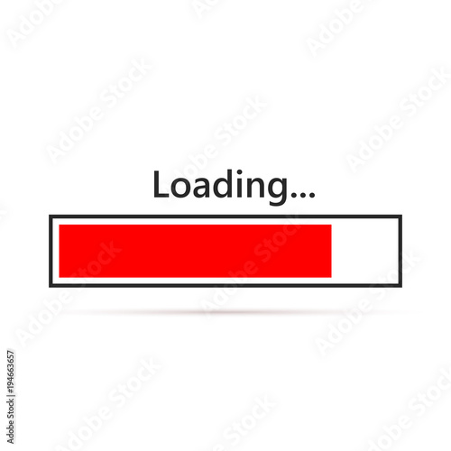 Loading bar icon. Vector illustration.