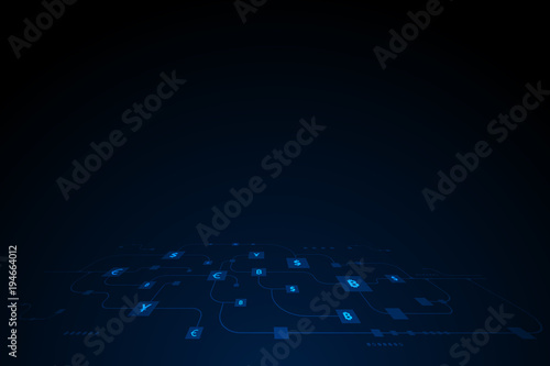 Money transfer. Global Currency. Stock Exchange. Stock vector illustration.