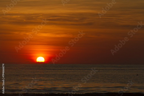 Sunrise on the beach.