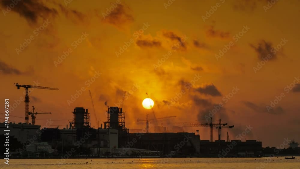 Time lapse shot of power plant at sunrise
Time lapse shot of power plant at sunrise