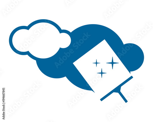 cleaner wiper blue sparkling cloud cloudy overcast image vector icon