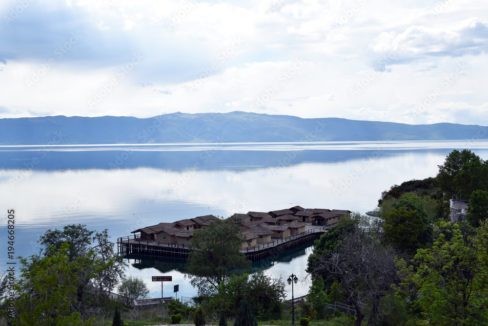 Bay of Bones on Ohrid Lake. Macedonia.