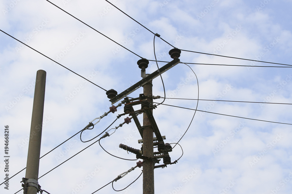 Power poles for transmission of electricity Power poles for transmission of electricity