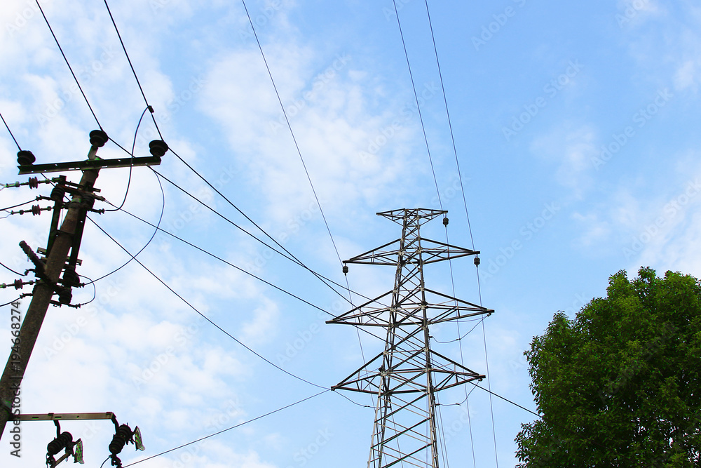 Power poles for transmission of electricity Power poles for transmission of electricity