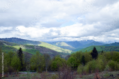 North Albanian mountains. View from SH20 road. Albania. © arkadiwna