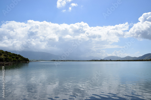 Lake Butrint, Vivari channel in Buthrotum, Albania.