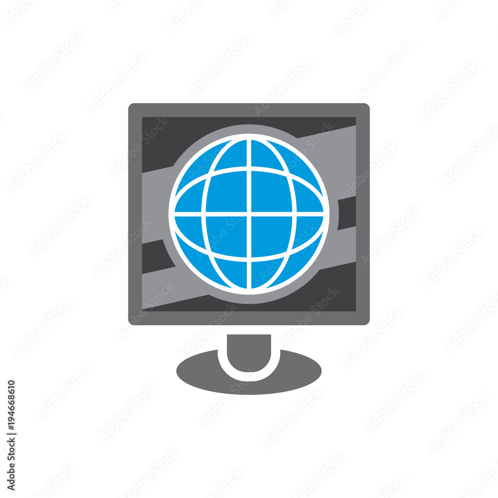 World Computer Logo icon Design World Computer Logo icon Design