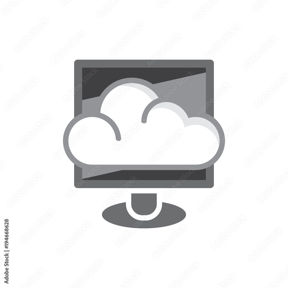 Cloud Computer Logo Icon Design Cloud Computer Logo Icon Design