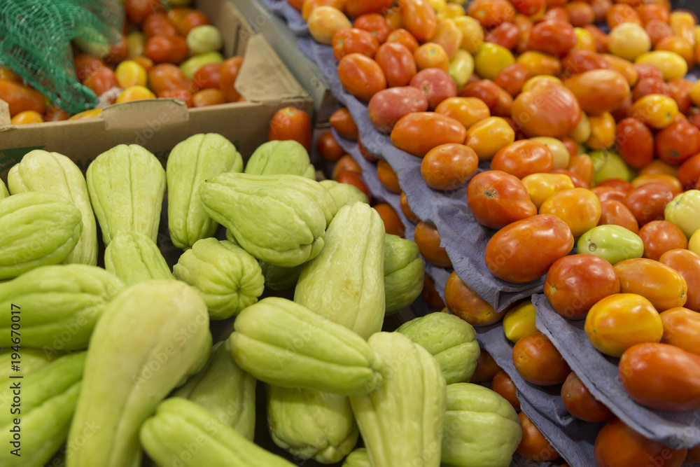 Fruit and vegetable market. Fruit and vegetable market.