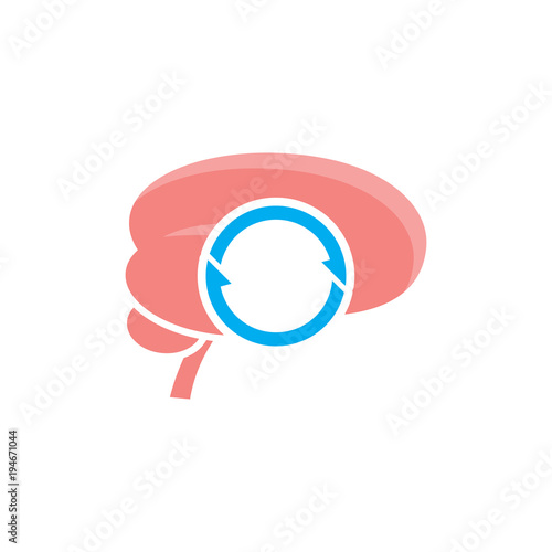 Transfer Brain Logo Icon Design