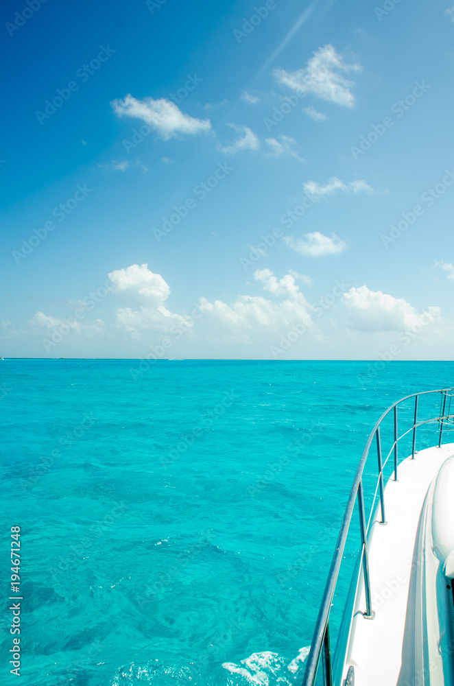 Caribbean sea from yacht