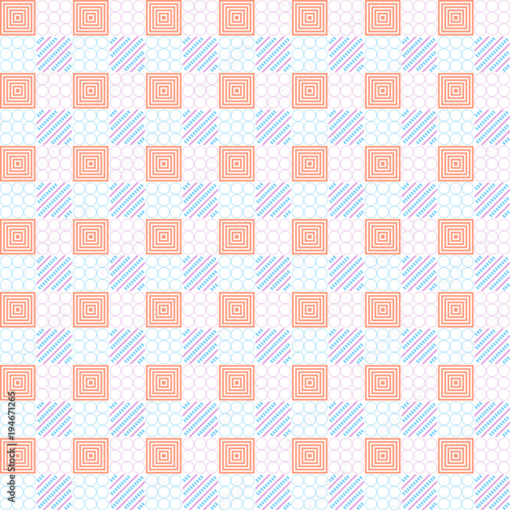 Square geometric with circle, line, and box Square geometric with circle, line, and box