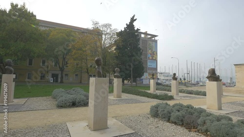 Park with bust statues photo