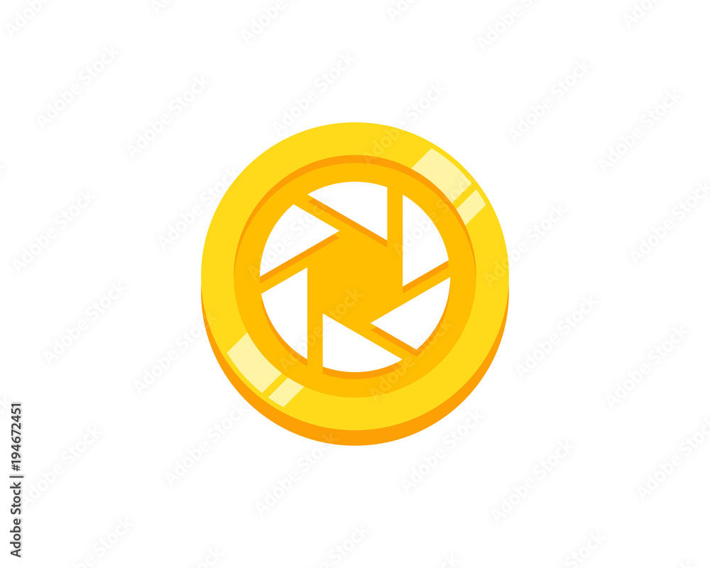 Camera Coin Icon Logo Design Element Camera Coin Icon Logo Design Element