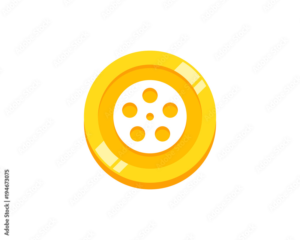 Movie Coin Icon Logo Design Element Movie Coin Icon Logo Design Element
