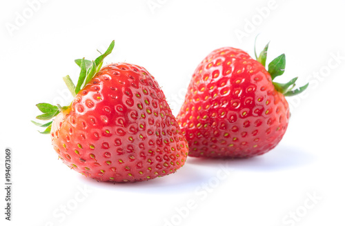  fresh Red berry strawberries isolated