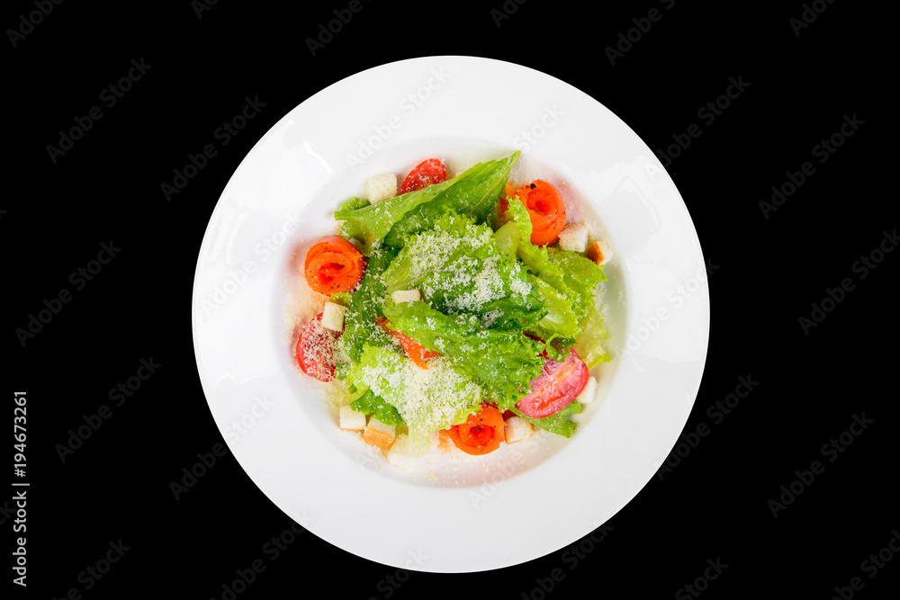 fresh vegetables salad with cheese on black background fresh vegetables salad with cheese on black background