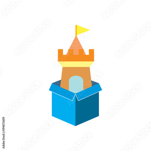 Box Castle Logo Icon Design