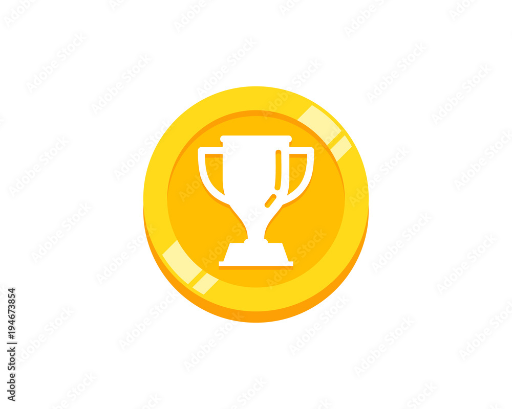 Coin Trophy Icon Logo Design Element Coin Trophy Icon Logo Design Element