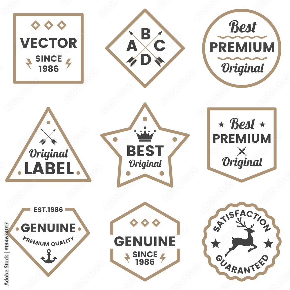 Obraz premium Vintage Retro Vector Logo for banner