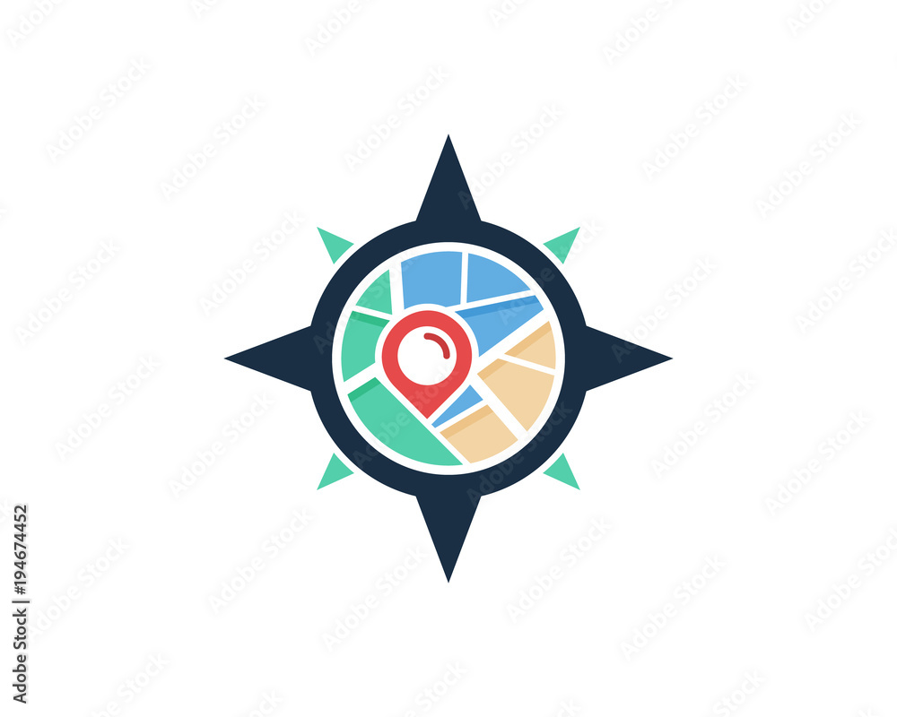 Adventure Map Icon Logo Design Element Adventure Map Icon Logo Design Element