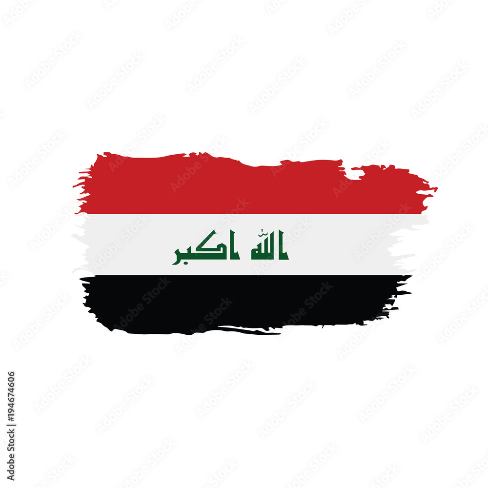 Iraqi flag, vector illustration Iraqi flag, vector illustration