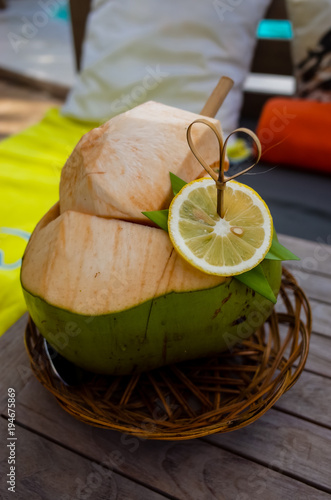 Fresh young coconut