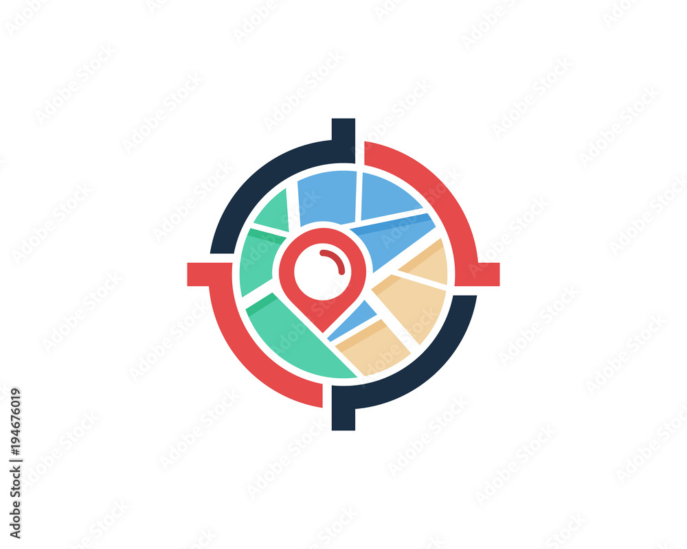 Goal Target Map Icon Logo Design Element Goal Target Map Icon Logo Design Element