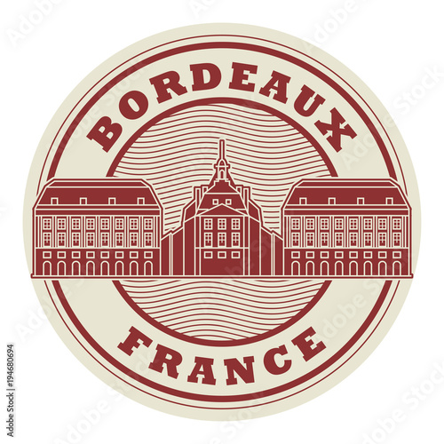 Stamp or label Bordeaux, France