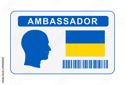 Карточка посла Украины.