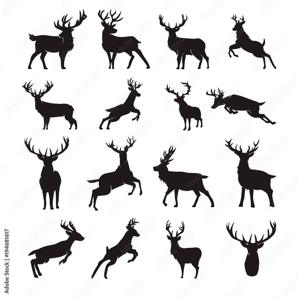 Fototapeta premium deer silhouette vector