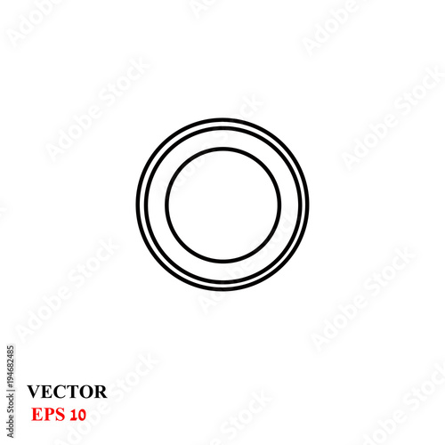 plate icon. vector illustration