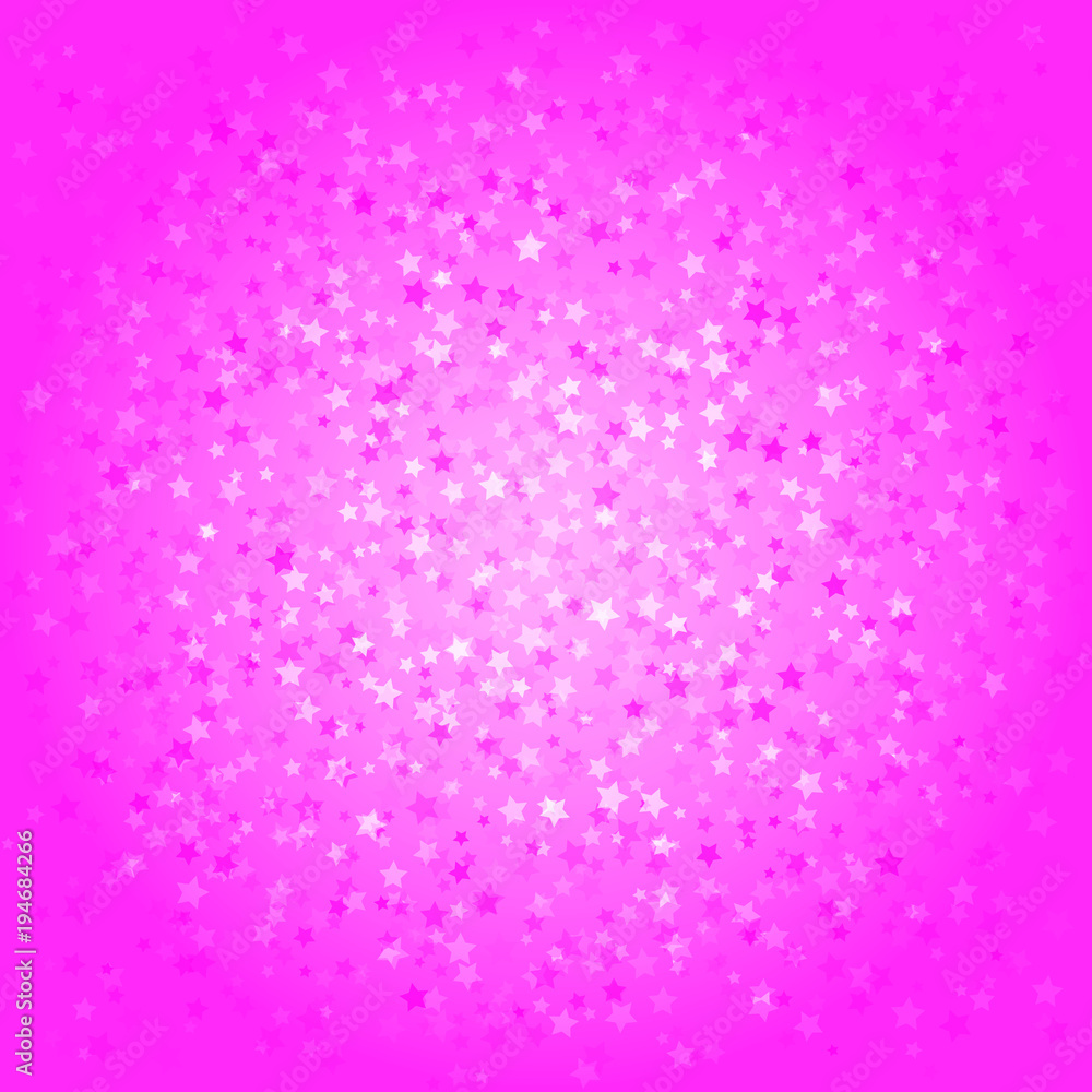 Pink abstract background with stars. Vector illustration