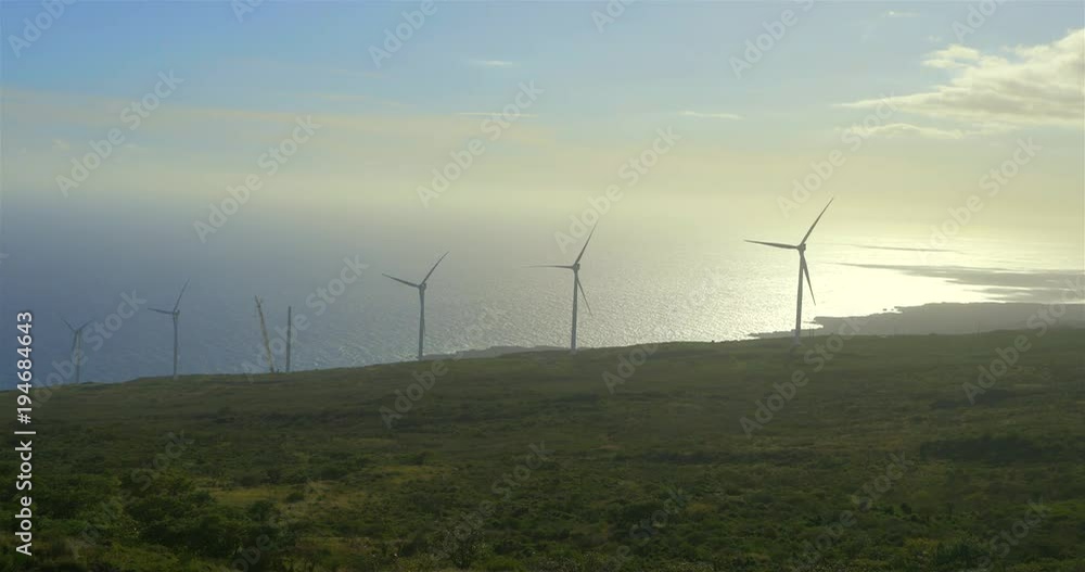 Windmills at the back side of Haleakala, Maui, Hawaii, USA Windmills at the back side of Haleakala, Maui, Hawaii, USA