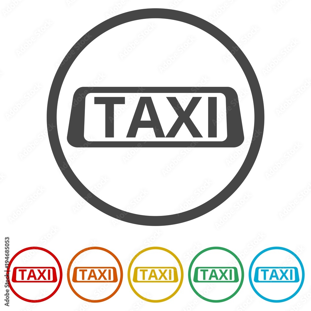 Taxi icon, Taxi logo, 6 Colors Included Taxi icon, Taxi logo, 6 Colors Included