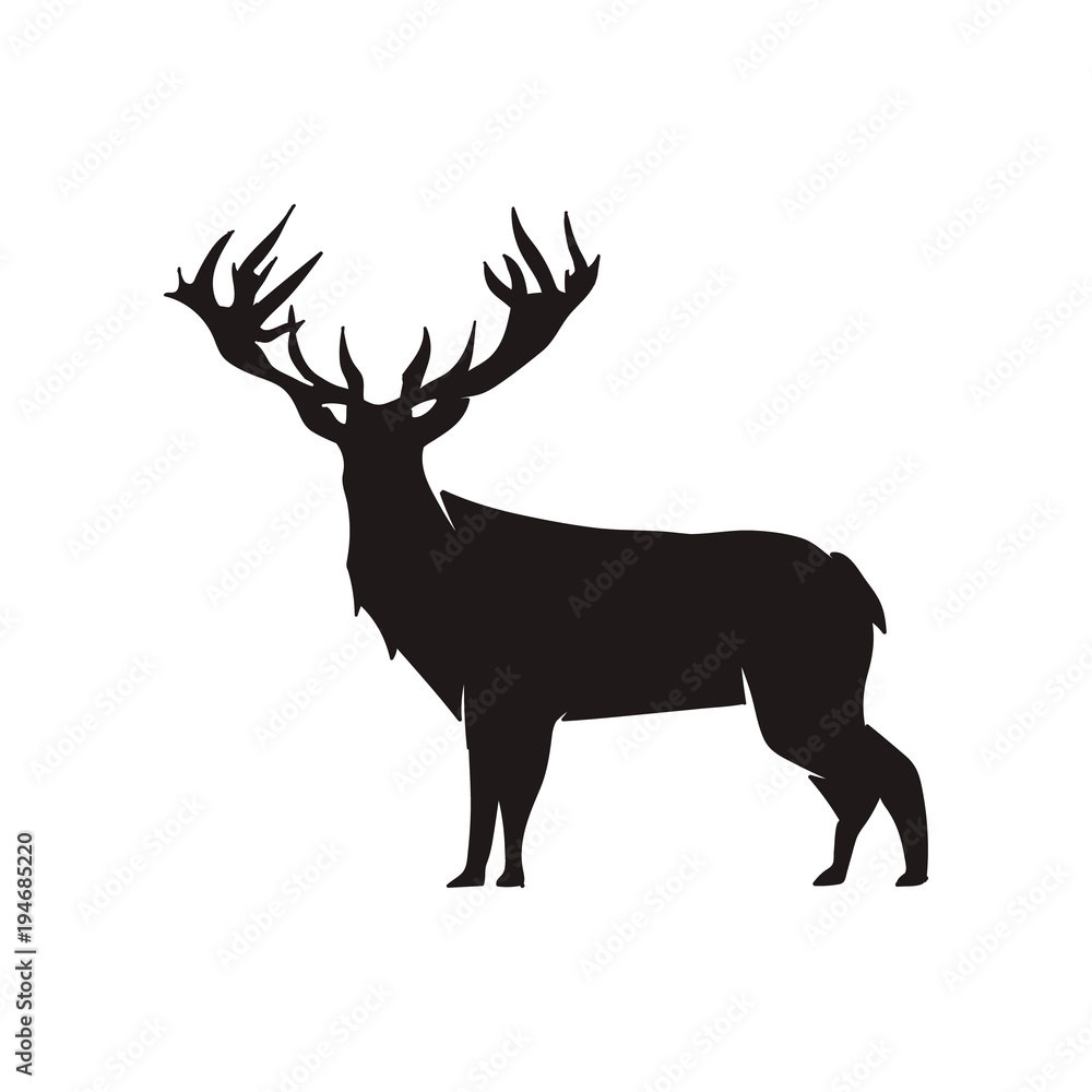 Obraz premium deer silhouette vector