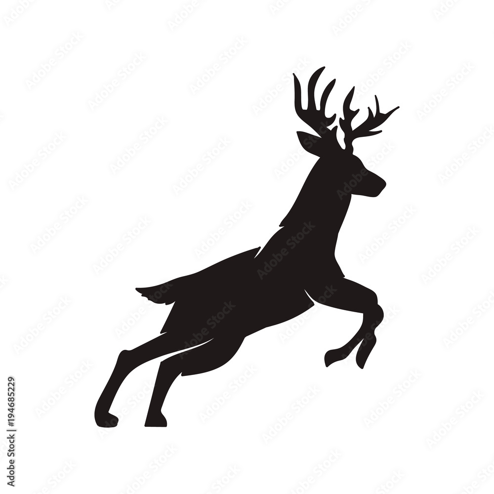 Obraz premium deer silhouette vector