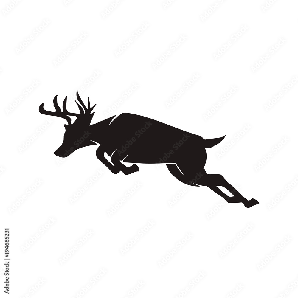 Obraz premium deer silhouette vector