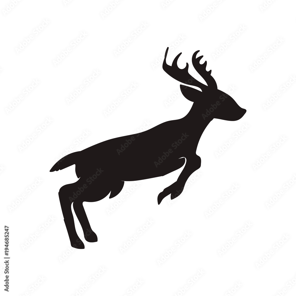 Obraz premium deer silhouette vector