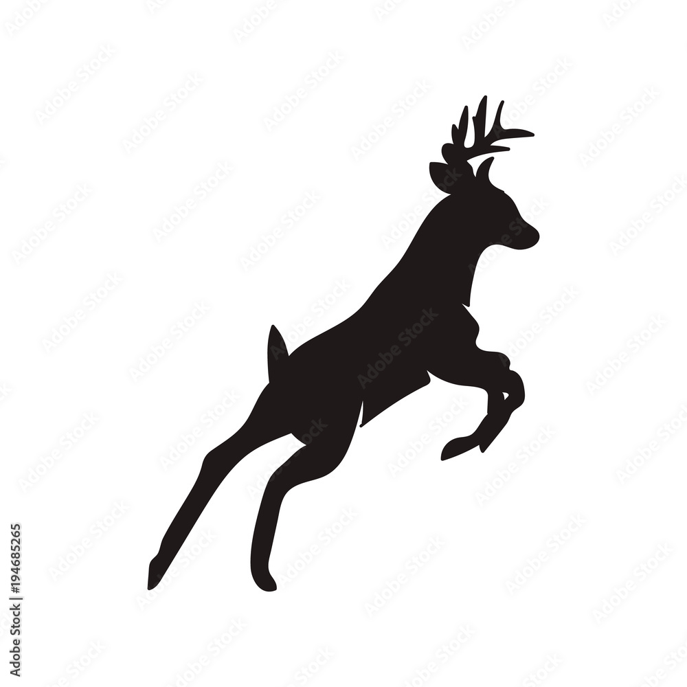 Obraz premium deer silhouette vector