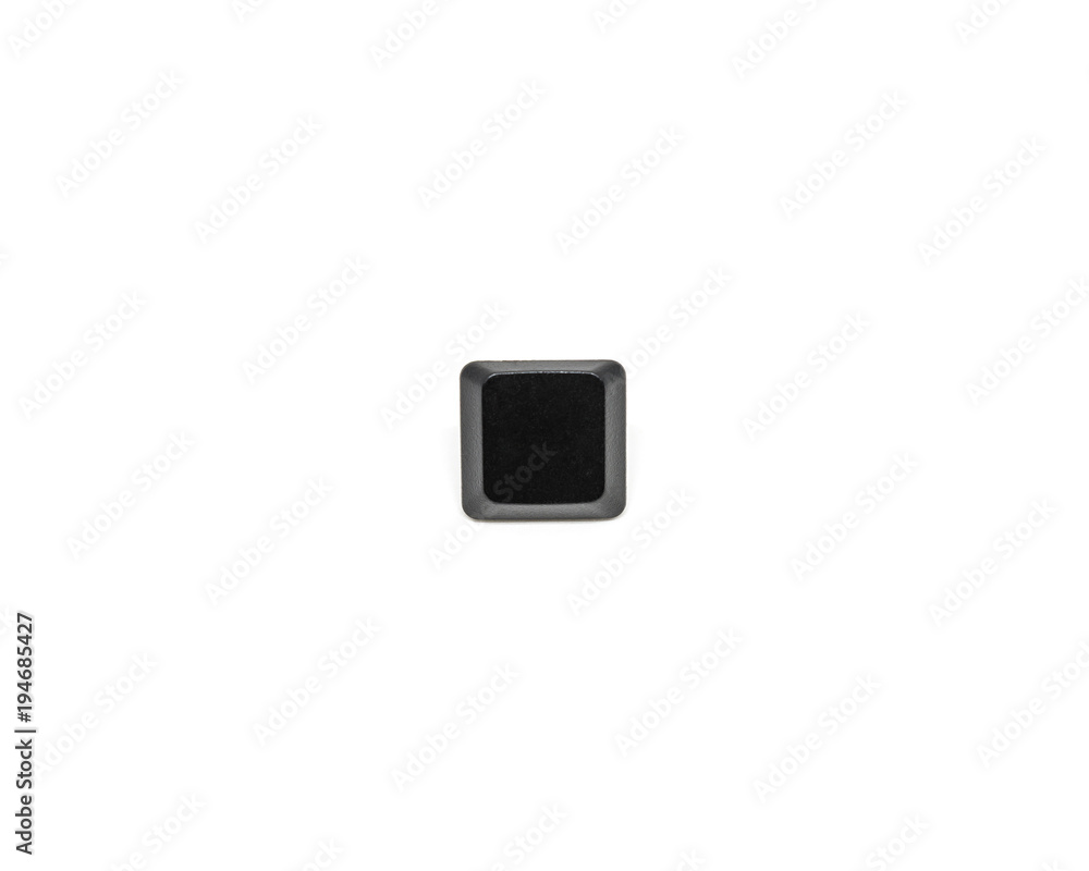 Black keyboard button isolated on white background Black keyboard button isolated on white background