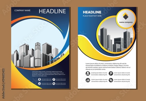 design cover poster a4 catalog book brochure flyer layout annual report business template
