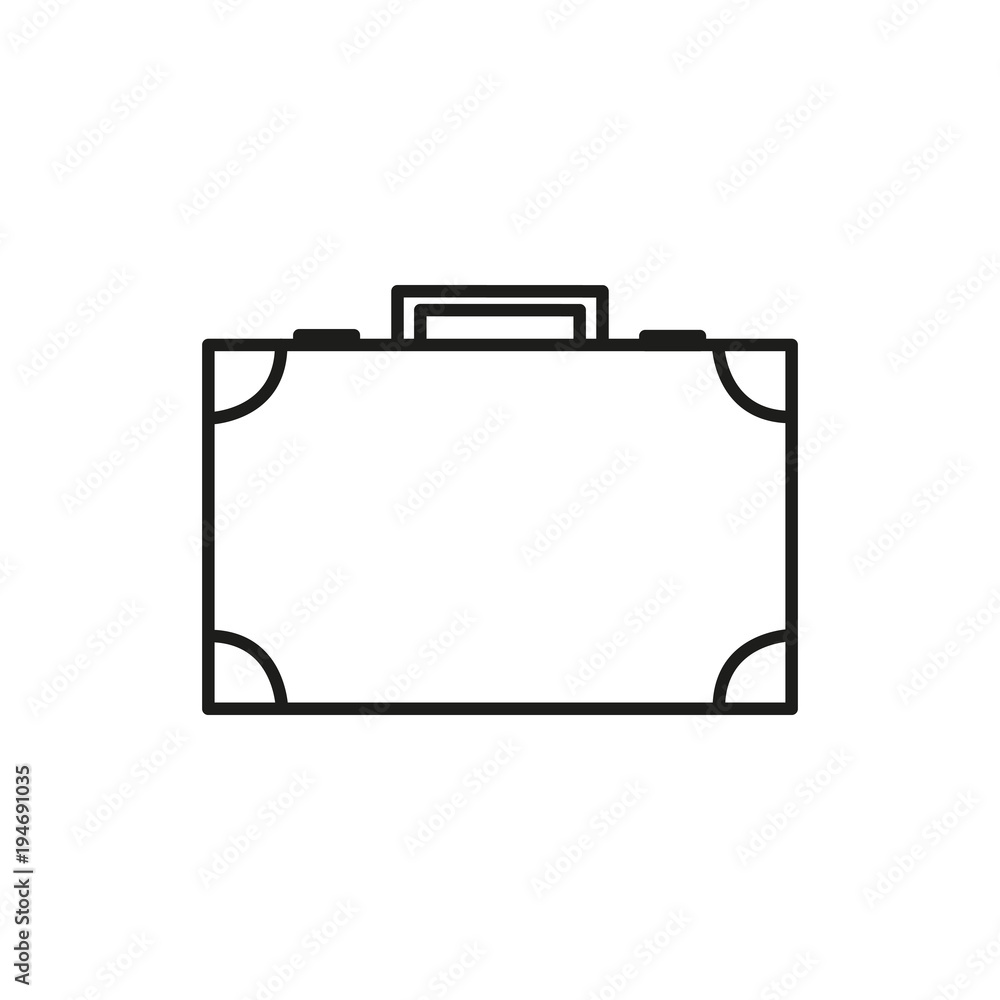 Briefcase Thin Line Icon Symbol Design Briefcase Thin Line Icon Symbol Design