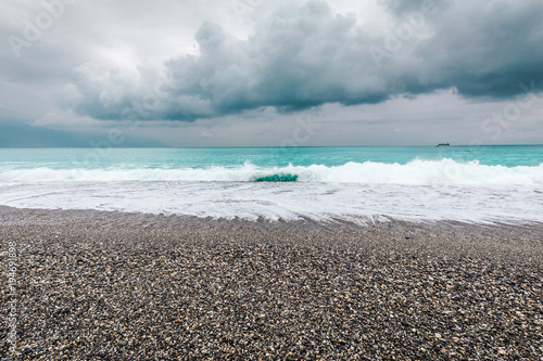 Hualien County/taiwan -december 13, 2017 : Chihsing Beach, A gravel beach