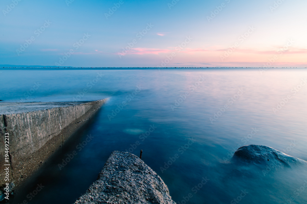 Obraz premium Sunset at the sea, Trieste