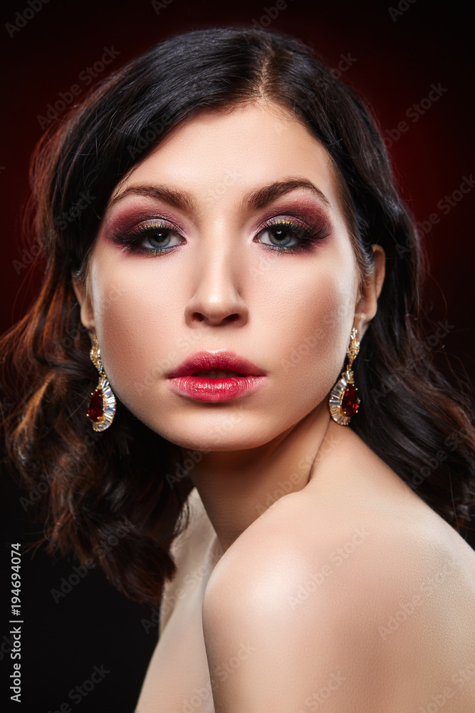 beautiful girl with smoky eyes beautiful girl with smoky eyes