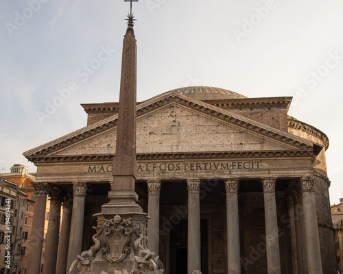 The Pantheon also known as church of Santa Maria Rotonda Square in Rome, Italy.