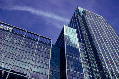 Skyscraper Business Office  blue sky background  Corporate building in London City  England  UK