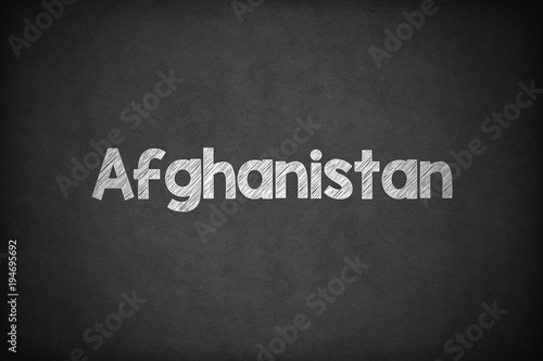 Afghanistan on Textured Blackboard.